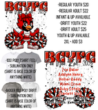 BCYFC 2025 Roster Shirts - Cheer Pee Wee Red