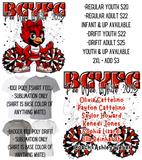 BCYFC 2025 Roster Shirts - Cheer Pee Wee White