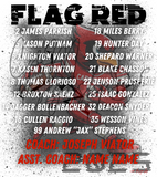 BCYFC 2025 Roster Shirts - Football Flag Red