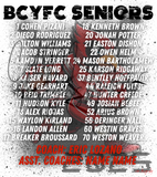 BCYFC 2025 Roster Shirts - Football Senior Boys