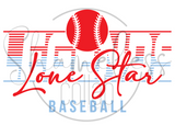 Lone Star Two Tone Stripes Red/Blue Adult Long Sleeve