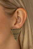 TERRA TRICOLOR BRASS EARRINGS