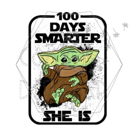 100 Days Smarter She Is Yoda (GIRL)