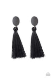 VA-VA PLUME BLACK EARRINGS