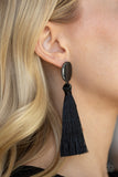 VA-VA PLUME BLACK EARRINGS